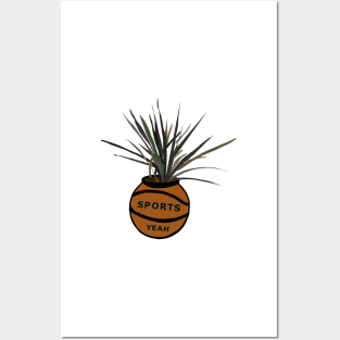 Plant in a Basketball Posters and Art